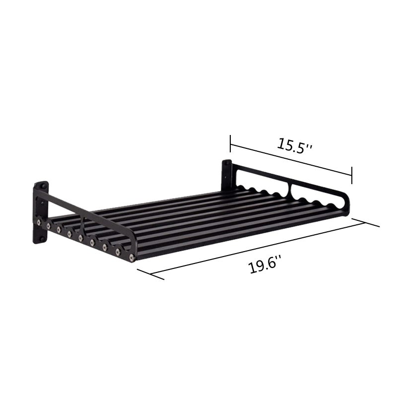 MaxxCloud Electric Oven Holders, Microwave Oven Rack Kitchen Shelf, Black Storage Racks Wall Shelf, Kitchen Organizer Aeronautical Aluminum, Weight Bearing 80 lb (19.6'' x 15.5'', Black) - Image 4